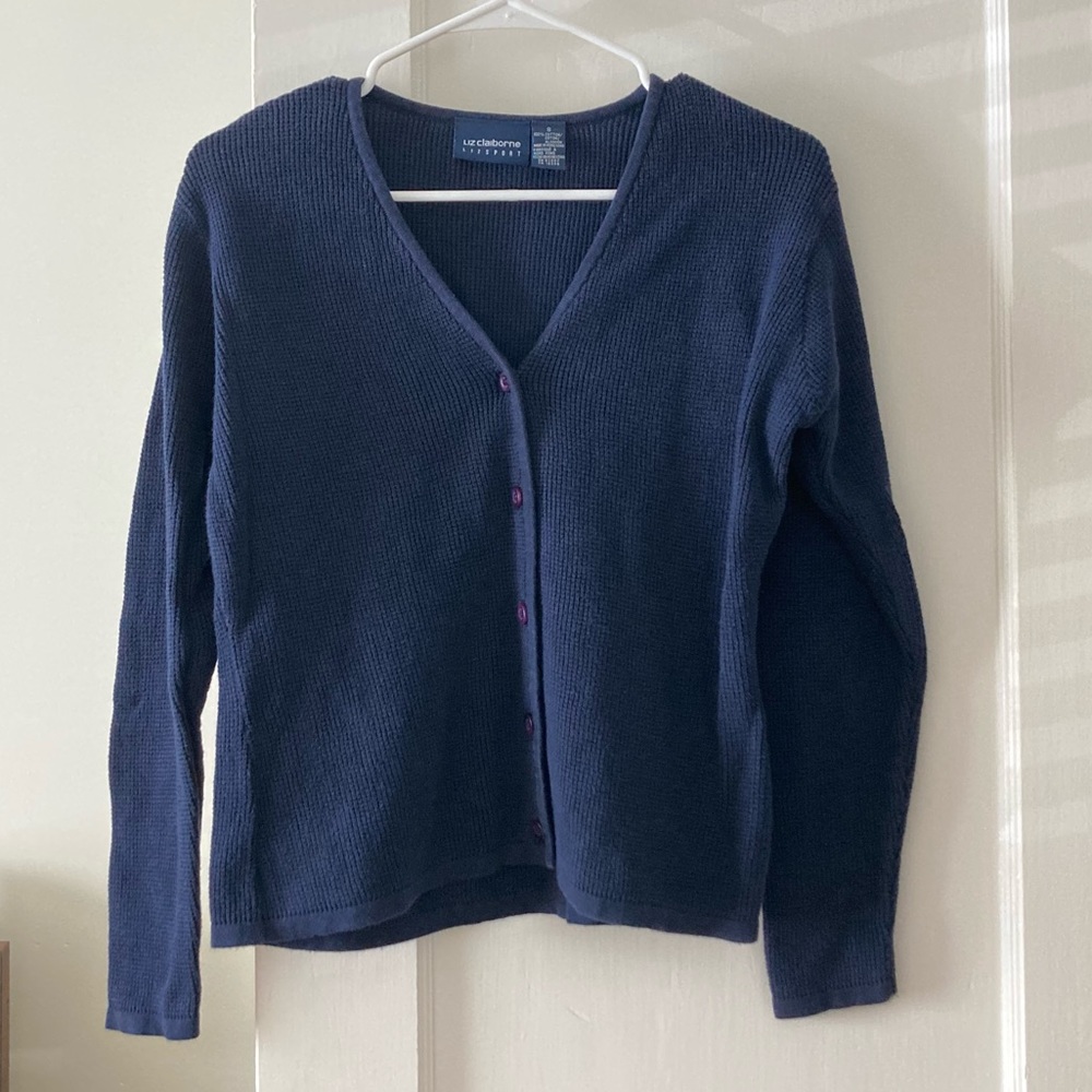 Navy LizSport Cardigan